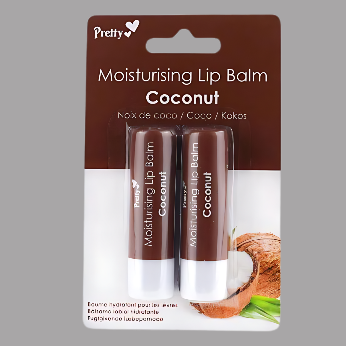 Pretty Moisturising Lip Balm Coconut 2 pack