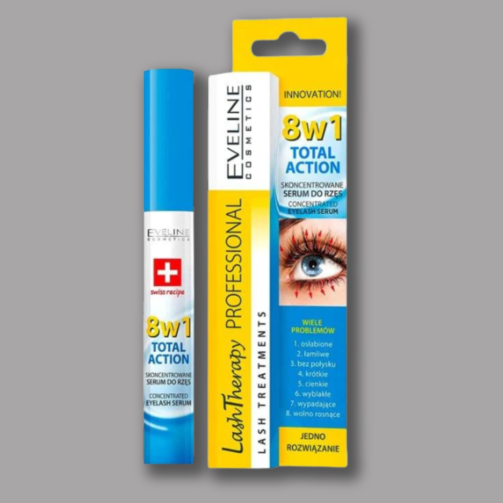 Eveline 8-IN-1 Total Action Concentrated Eyelash Serum Intensive Care