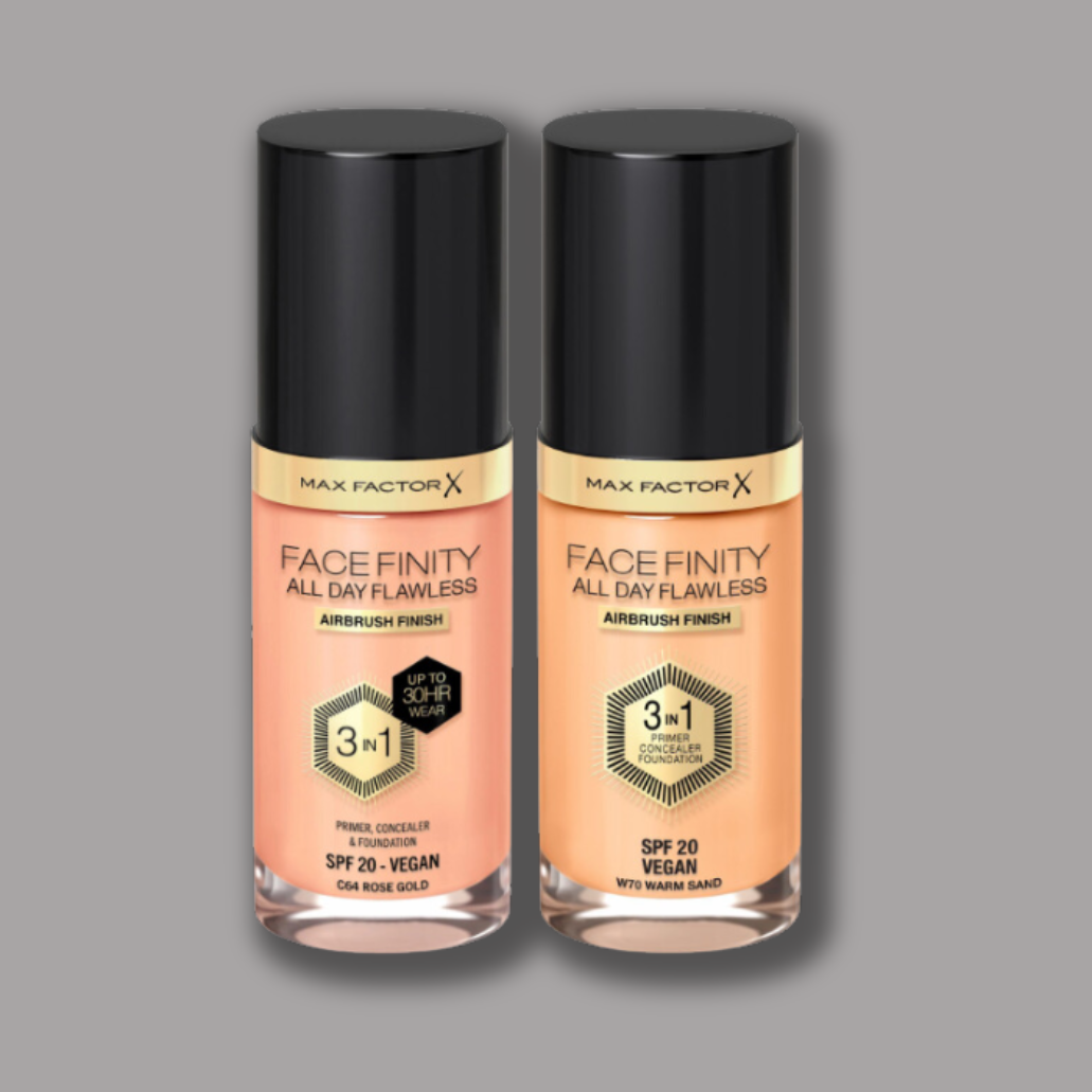 Max Factor Facefinity All Day Flawless Airbrush Finish 3 In 1 Foundation Pack Of 3